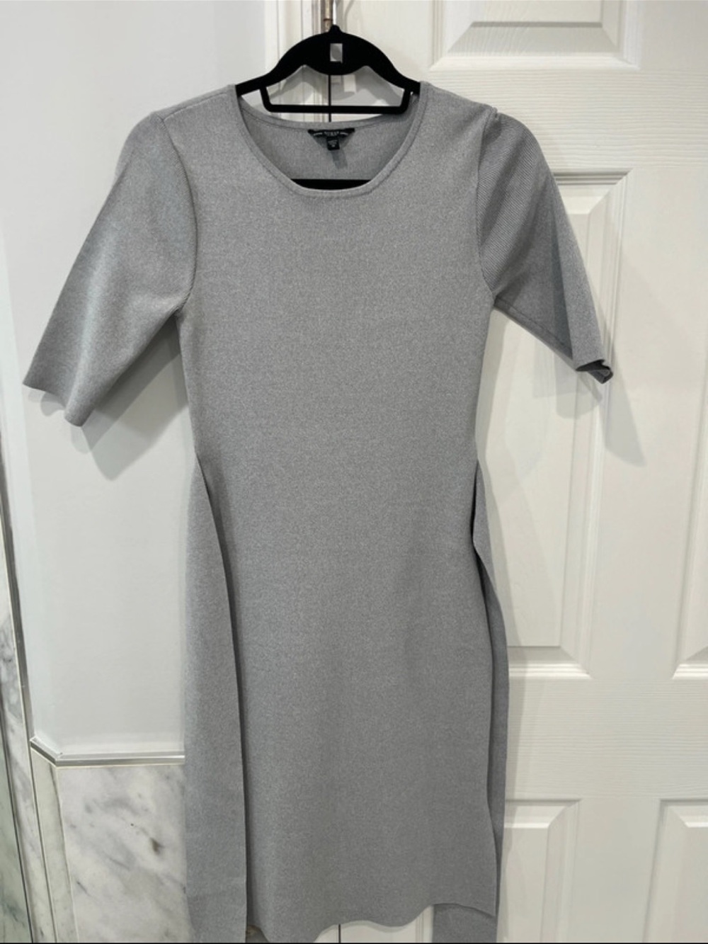 Guess Silver Midi Sheath Dress